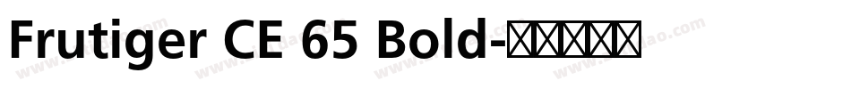 Frutiger CE 65 Bold字体转换